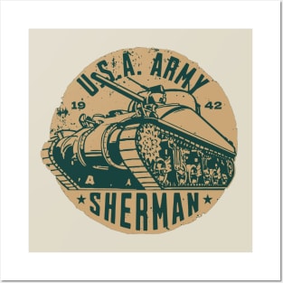 M4 Sherman | WW2 USA Tank Posters and Art